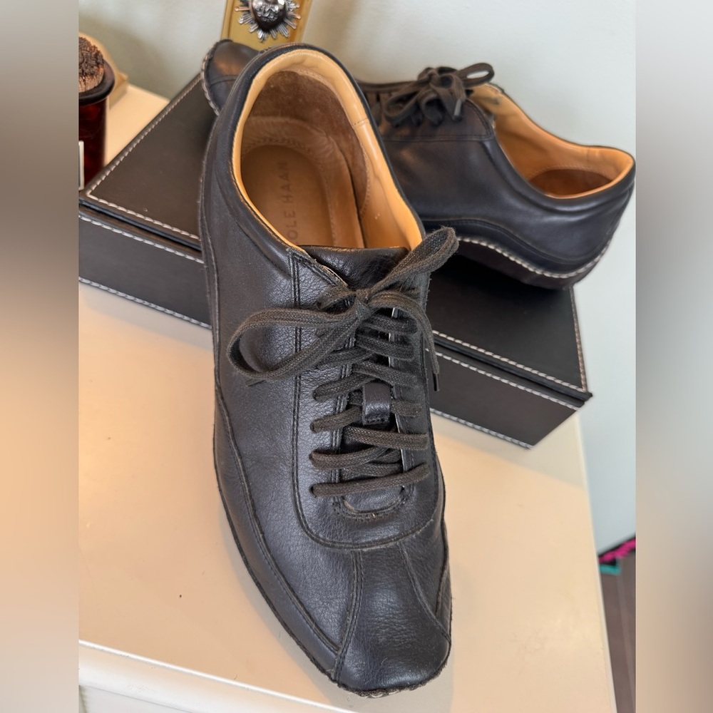 Cole Haan Black Leather Oxfords Lace Men’s SZ 10 - Picture 4 of 14